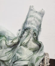 Leanne Marshall - Light Green Silk Organza Sleeves Gown