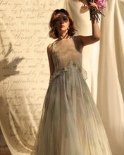 Leanne Marshall - Light Green Silk Organza Sleeves Gown