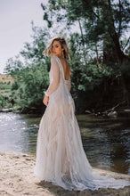 Cathleen Jia - "Wynter" Lace Gown + White long slip