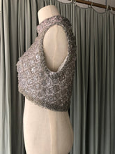 1950s Lavender Beaded Cropped Bodice