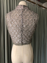 1950s Lavender Beaded Cropped Bodice