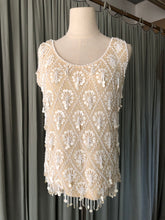 1960s Wool Beaded Tassel Top