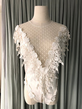 1980s White Satin Lace Playsuit With Dotted Net