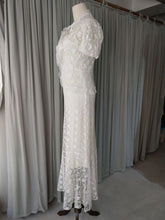 1930s Ivory Needle Lace Dress