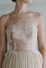 Leanne Marshall - Sand-beige silk gown