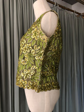 1960s Green Beaded Cropped Top