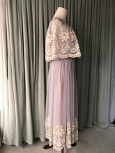 1970s Lavender Embroidered Dress